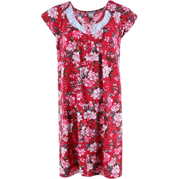 Elegant Emily Robe Florale Bourgogne (Grande Taille pour Femmes)