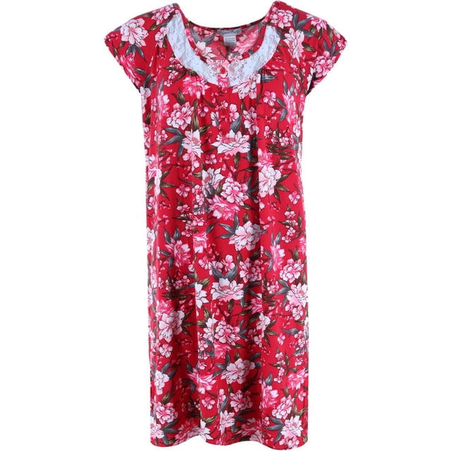 Elegant Emily Robe Florale Bourgogne (Grande Taille pour Femmes)