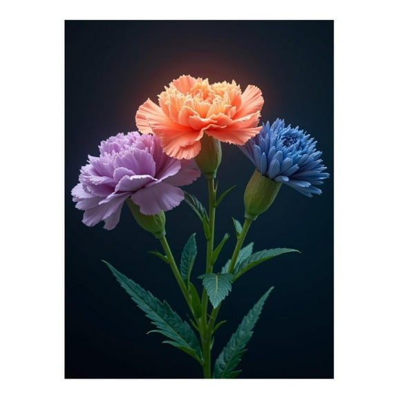 Diamond Art Kit for Adults, Colorful Carnations Blooming Elegance Diamond Painting for Adults Beginners, DIY Diamond Art Painting Kits, 5D Diamond Painting Crafts for Home Decor 12x16 Frameless
