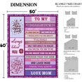 thumbnail image 5 of Gifts For Daughter From Dad | Daughter Birthday Gift | To My Daughter Letter Blanket With Gradient Color Lion | Daughter Gift From Dad Birthday Gifts For Daughter | Father to Daughter Gift 50" X 60", 5 of 6