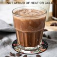thumbnail image 2 of Black Snowman Christmas Coasters Set of 2, Absorbent Coasters for Drinks, Xmas Tree Ball Snowflake Elk Coaster for Desk Coffee Table Protection, Home Decor House Warming Gifts 4", 2 of 8