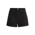 thumbnail image 5 of No Boundaries High Rise Denim Rolled Cuff Shorts, Women's, 5 of 5