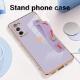 thumbnail image 3 of for Samsung Galaxy S20 Fe 5G Case with Strap Stand Love Hearts Design for Women Girl, Plating with Wristband Kickstand Camera Lens Protection Bumper for Galaxy S20 Fe 5G-Purple, 3 of 12