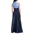 thumbnail image 2 of Adrianna Papell womens  Colorblocked Tuxedo Mikado Gown, 0, Blue, 2 of 3