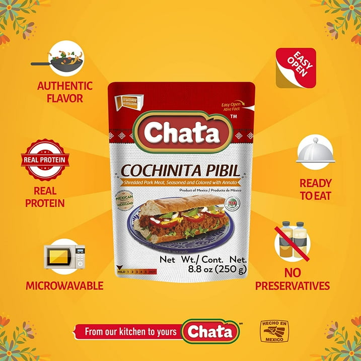 (Pack of 12) Chata Pork Cochinita Meat 8.8 Oz