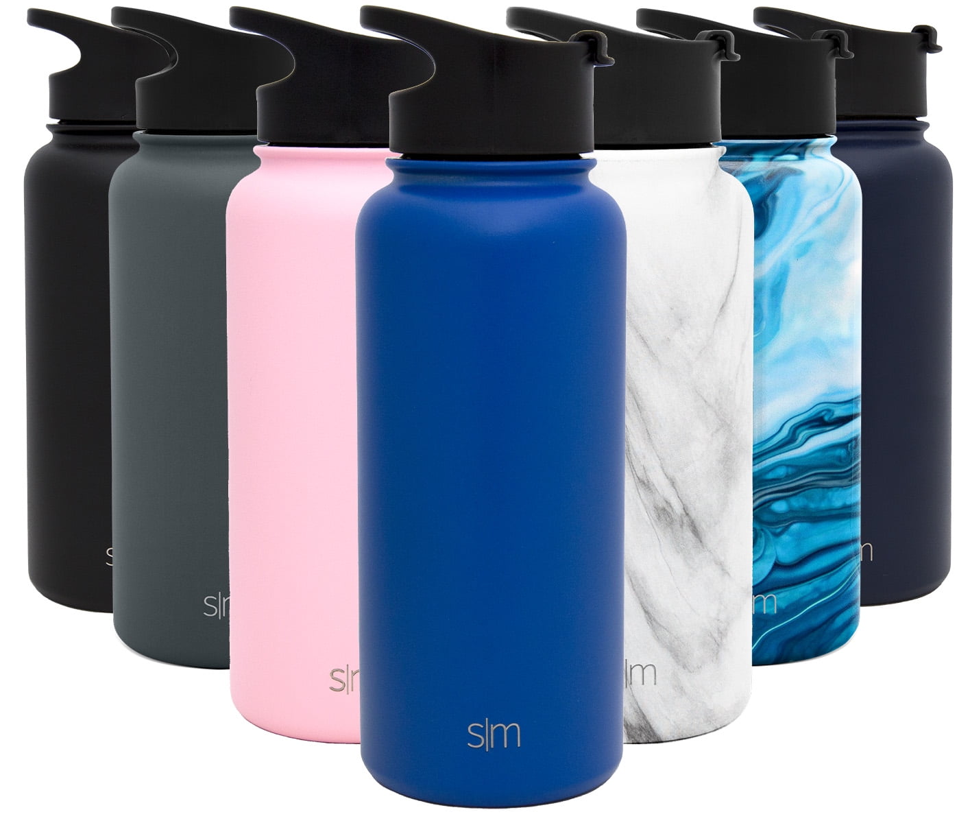 Simple Modern Stainless Steel Water Bottle Simple Modern 32 oz Blue Double Walled Vacuum Insulated Stainless Steel