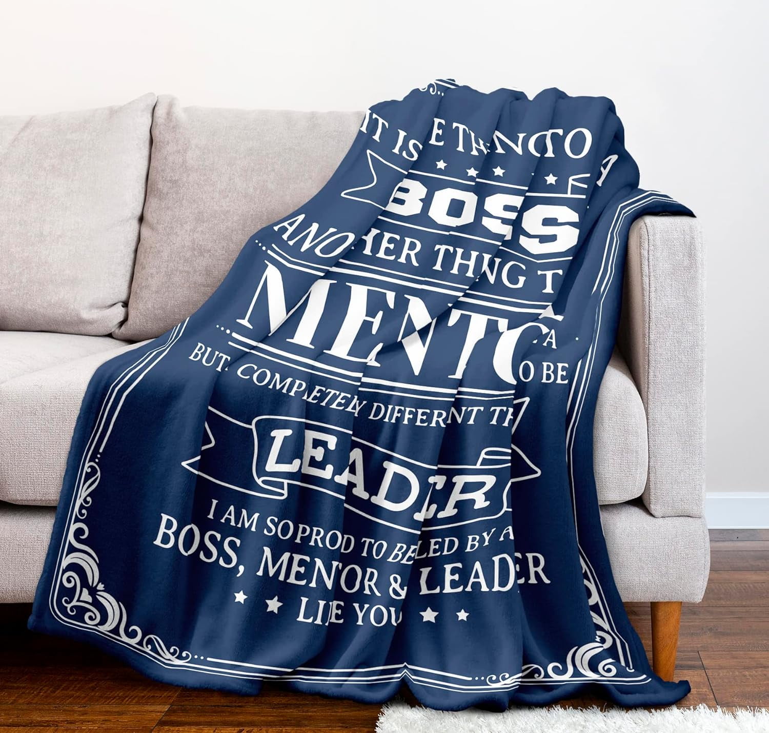 Punofell Christmas Boss Gifts for Men/Women - Boss Lady Gifts - Mentor Gifts - Boss Day Gifts - Gift for Female/Male boss - Boss Birthday Gifts Ideas - Boss/Leader Appreciation Gift Blanket