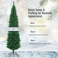 thumbnail image 5 of Resenkos 6ft Slim Pencil Christmas Tree - Space-Saving Design for Small Corners, 400 Realistic PVC Branches with Flocked Finish, Green, 5 of 10