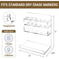thumbnail image 3 of MyGift Clear Acrylic 5-Slot Wall Mounted Whiteboard Dry Erase Marker and Eraser Organizer, 3 of 7