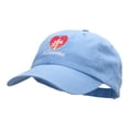 thumbnail image 2 of Hawaii Heart Embroidered Low Profile Dyed Cotton Twill Cap - Sky Blue OSFM, 2 of 5