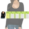 thumbnail image 2 of JIKNTTR Long Sleeve Shirts For Women Scoop Neck Baselayer Casual Tops For Lady Fashion Tight Thermal Underwear Solid Color T Shirt Top Thermal Shirts Wrokout Tops, 2 of 5