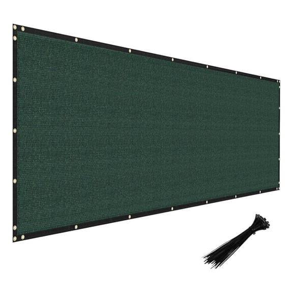 Privacy Fence Screen Heavy Duty Windscreen Fencing Mesh Fabric Shade Net Cover with Brass Grommtes for Outdoor Wall Garden Yard Pool Deck, 6'x25' Green