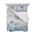 thumbnail image 7 of Quilts Twin Size Bedding Set, Blue Coastal Octopus Lightweight Quilted Comforter, Summer Vintage Ocean Sea Coral Shells Soft Reversible Bedspread Coverlet with Pillow Covers for All Season, 68" x 86", 7 of 7