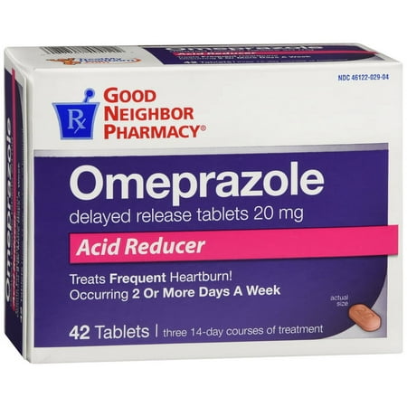 Omeprazole Delayed Release Tablets 20mg | Acid Reducer, 42 Count