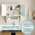 Costway Bathroom Wall Mounted Medicine with Louvered Doors