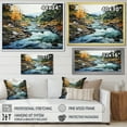 thumbnail image 4 of Designart "Silver Stream Coastal Creek painting I" Landscapes Floater Framed Wall Art Print, 4 of 7