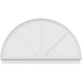 thumbnail image 3 of Ekena Millwork 84"W x 48-3/4"H x 2-3/4"P Half Round 3 Spoke Architectural Grade PVC Combination Pediment, 3 of 7