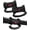 Solid Black Handle, variant on Badass Moto UTV ATV Grab Handles for 1.5 to 2 Inch Rollbar Stainless Steel Buckles. Fits RZR, Teryx, Honda, Can-Am, Mule Roll Cage & More. 2- Pack