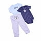 thumbnail image 1 of Conjunto 3 pzas Ropa de Bebé Pañalero Pantalón Niño Niña Dara Baby  Beb005, 1 of 14