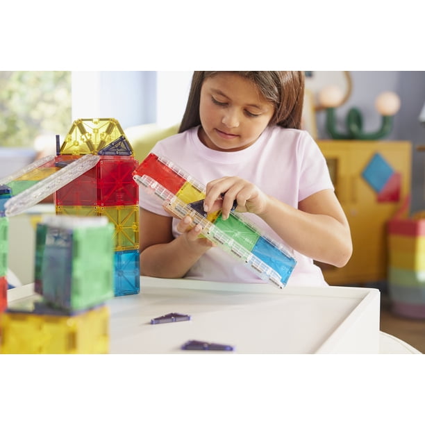 MAGNA-TILES Rail Racers 90-Piece Set for Preschool Classrooms