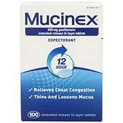 UPC 363824008103 product image for Mucinex 12 Hr Chest Congestion Expectorant, Tablets, 100ct | upcitemdb.com