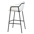 thumbnail image 6 of LeisureMod Axis Modern Bar Stool – Upholstered Bar Height Chairs with Footrest and Black Stainless Steel Base for Kitchen Island, Pub, or Home Bar Set of 2, 6 of 13