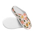 thumbnail image 3 of Haiem Peach With Leaves1 Print Women's Fuzzy Memory Foam House Slipper Cozy Home Footwear Non-slip Winter Slippers-46/47, 3 of 7
