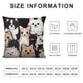thumbnail image 5 of YINGXI Cute Dog Square Flower Dog Pillowcases Sofa for 18x18in, 5 of 5
