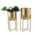 thumbnail image 1 of Juego de 2 Macetas CosmoLiving de Cosmopolitan en Metal Dorado, 1 of 9