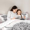 thumbnail image 4 of Homewish Cartoon Cow Animal Bedding Comforter Set 7 Pieces, Rustic Farmhouse Full Bedding Set, Vintage Fashion Rose Reversible Fitted Sheet Flat Sheet, Luxury Bedroom Decor, 4 of 7