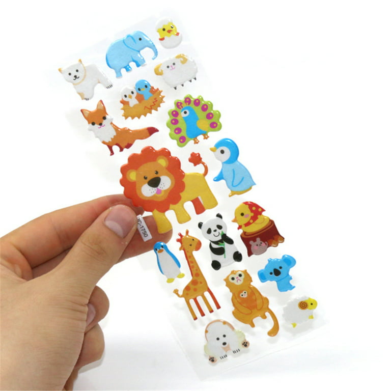 20pcs 3D Stickers for Kids Toddlers 500+ Puffy Stickers Variety