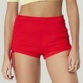 thumbnail image 2 of HOWPAY Swim Shorts Women High Waisted Basic Swim Boyshort Full Coverage Tummy Control Stretchy Solid Color Beach Pool Swimsuit Bottoms Red XL, 2 of 4
