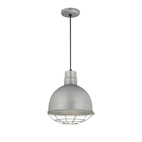 RDBC12-GA Millennium Lighting R Series - 1 Light Cord Hung Deep Bowl Pendant-11.5 Inch Tall and 12 Inch Wide-Galvanized Finish    -Traditional