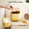 thumbnail image 2 of Desktop Trash Can Press Type Double Barrel Cartoon Shape Large Opening Mouth Large Capacity Prevent Odor With Lid Car Interior Office Garbage Can Wastebin, 2 of 12