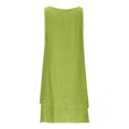 thumbnail image 6 of FRSASU Sleeveless Dress for Women Summer Casual Layered Dress Loose Fit Tank Dresses Fashion Beach Vacation Clothes Green, 6 of 7