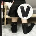 thumbnail image 4 of Baohd Genou Chaussettes Mignon Belle Forme de Jambe Modifiée Conception Simple Parfaite Correspondant Bas Hauts Tuyau à une Aiguille pour la Chaussette Noire Thème Parti Noir, 4 of 4