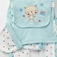 thumbnail image 4 of Splozh Newborn Boy Layette Set Baby Layette Gift Set for Baby Boys 8 Piece Jumpsuit+Top+Pant+Bib+Hat+Socks New Born Baby Boy Gift Set Baby Clothes Newborn Baby Clothes Sky Blue,0-3 Months, 4 of 4