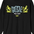 thumbnail image 7 of Beetlejuice Beetlejuice Ghostie Ghost House Adult Black Crew Neck Long Sleeve Tee-3XL, 7 of 7