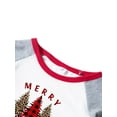 thumbnail image 6 of KelaJuan Family Matching Pajamas Christmas Tree Letters Print Long Sleeve Tops and Stretch Casual Pants Sleepwear, 6 of 9