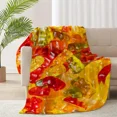 thumbnail image 3 of Manta de comida gourmet de pizza, suave y esponjosa, cálida, de franela de felpa, personalizada, para cama, colcha, para el hogar, viajes, camping, 3 of 5