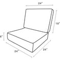 thumbnail image 6 of ARTPLAN Outdoor Deep Seat Cushions Set for Patio Furniture,24x24x6,Back18x24x6 Inches,Extra Thick Patio Replacement Cushions,Square,Navy Blue, 6 of 15