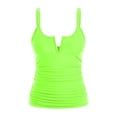 thumbnail image 5 of NMMUED Women Tankini Top Only Tummy Control Bathing Suit Top Ruched Swim Top Swimsuit 2026 Full Coverage Tankini Top Mint Green M, 5 of 6