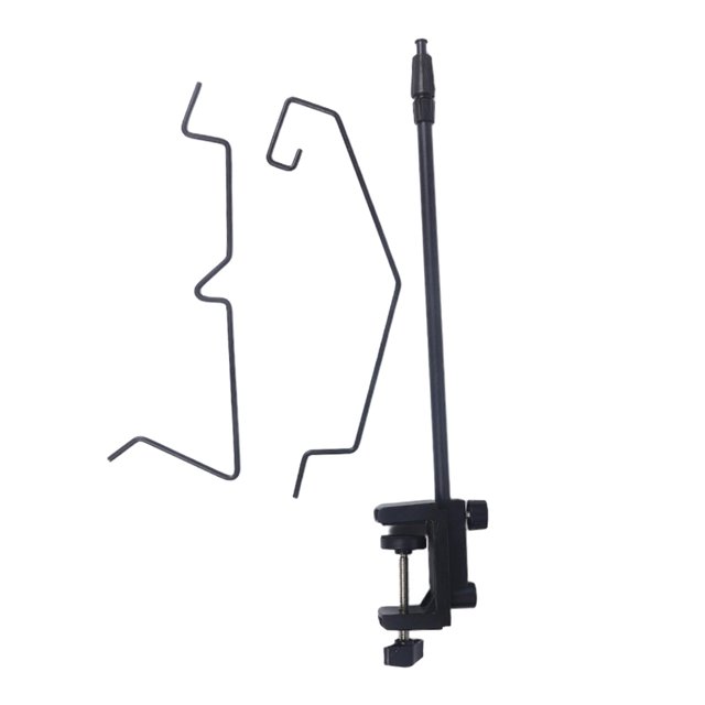 Soporte para linterna de camping, poste colgante para luz de camping, altura ajustable, ganchos en forma de W y G, soporte de escritorio para senderis