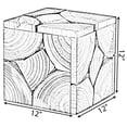 thumbnail image 4 of Square Carved Natural Wood Side and Coffee Table Handmade Living Room Furniture, 4 of 4