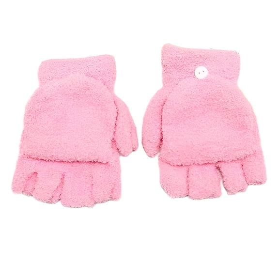 TELOLY Women Athletic Mittens Warmer Fuzzy Hand Gloves Winter Fingerless Gloves