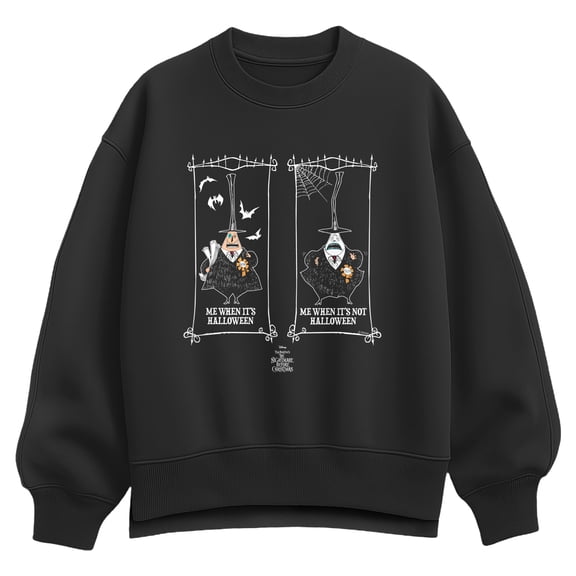 The Nightmare Before Christmas - When It's Halloween Oversized Fleece Crew Sweatshirt