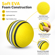 Infidev 20Pcs/Pack Golf Balls Stripe Foam Sponge Balls Practice Training Aids for Men and Women