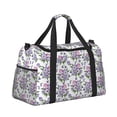 thumbnail image 2 of Disketp Violets Flowers Bolsa de Viaje Tipo Duffle, Bolso de Mano para Fin de Semana para Mujer, Bolsa de Gimnasio Ligera para Hombre, Esencial para Viajes, 2 of 7