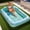 Cyan White, variant on SLOOSH Inflatable Tanning Pool Lounger Float, 85" x 57" Extra Large Suntan Sun Tan tub for Adults, Tanning chair, Bed Blow up, Raft Lounge Floatie,XL-Pink