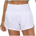 thumbnail image 3 of Womens High Waisted Running Shorts Quick Dry Athletic Workout Shorts with Mesh Liner Zipper Pockets, 3 of 8